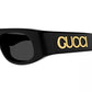 Gucci Logo Acetate Rectangle Sunglasses